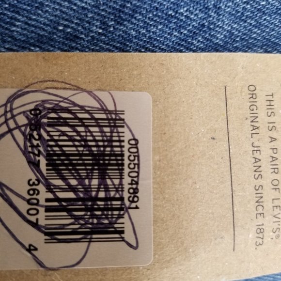 Levi's Blue Cotton 505 Relaxed Flat Front Straight Leg Jeans Mens  Size  36 x 34 - Picture 7 of 7